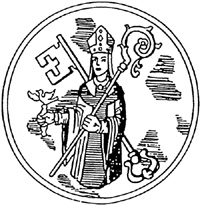 Blason logo du cercle d'histoire de Gilly representant Saint-Remi